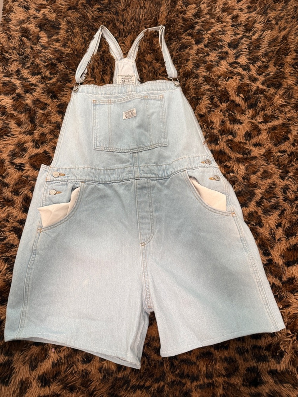 Levi's Light Blue Denim Women’s Short Overalls